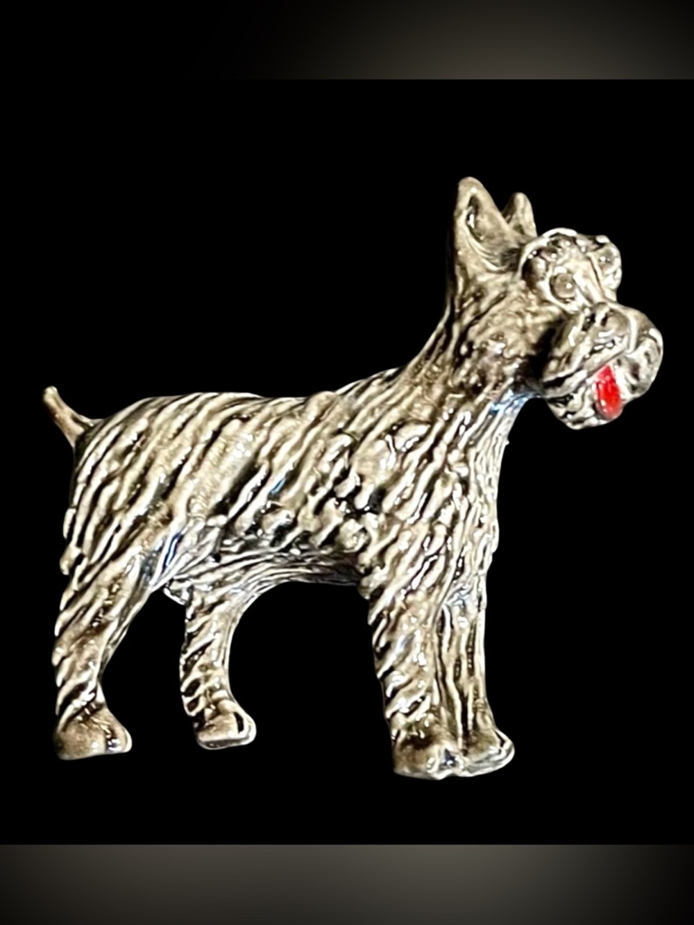 Vintage Signed Gerry’s Silver Tone Dog Brooch